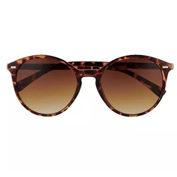 LC Lauren Conrad Accessories - Women's LC Lauren Conrad 66mm Sand Dollar Round Cat Eye Sunglasses-Black-NWT